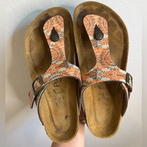 Papillio By Birkenstock Gizeh SF Sandal Kenja Brown Slip On Thong Sandals